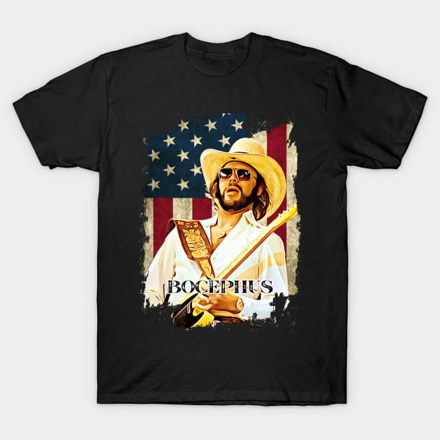 Flag america bocephus country music T-Shirt by Tosik Art1